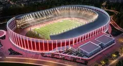 A stadium. The oldest version of the thing.